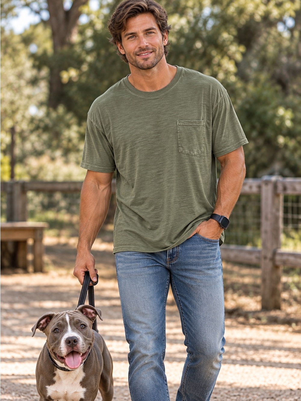 Hanes men’s olive tee size XL